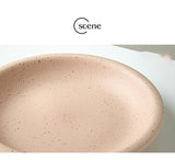 Sesame Dot Round Plate Nordic Style Ceramic Deep Dish High-end Household Serving Plates Fashion Versatile Beef Pasta Kitchenware
