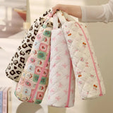 Storage Bag Large Capacity Polyester Material Portable Wear-resistant Portable Drum Hair Dryer Bag Floral Storage Bag