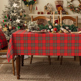 Christmas Plaid tablecloth Rectangular Red Checkered Xmas Table Cover Vintage Dining Table Cloth For Home Living Room Decoration
