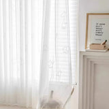 Cartoon Animal Embossed Flocking Tulle Kids Curtains Giraffe Elephant Jacquard Design Sheer Window Curtains for Boys Girls Room