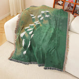 New Blanket Grassland Sheep Tassel Oil Painting Style Throw Blanket Home Decoration Sofa Towel Outdoor Camping Blanket Tapestry