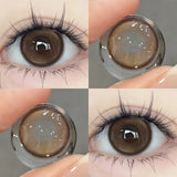 1pair Natural Myopia Lenses Korean Lenses Colored Contact Lenses with Prescription Brown Lenses Soft Grey Beauty Pupil