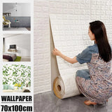 Wallpaper for Home Wall Decoration 3D Brick Self Adhesive Vinyl Wallpaper Soft Foam Base Wall Sticker for Bedroom Living Room