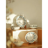 Japanese Style Ceramic Creative Double Ear Plate Tableware Household Ceramic Plate