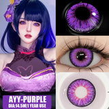 Contact Lenses 1 Pair Green Lenses Red Lens Cosplay Colored Lenses Anime Blue Lens Halloween Colorful Makeup Eye Cosmetic