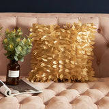 Solid Color 3D Leaf Body Pillow Soft Sofa Pillow for Home Living Room, Hotel, Car Back Satin Home Accessories for Bedrooms