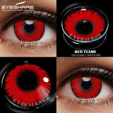 1 Pair yellow cosplay color contact lenses for eyes crazy Halloween cat Eye makeup Role playing Eye cosmetics red lens