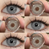1Pair Colored Contact Lenses for Eyes Natural Brown Eye Lenses Gray Pupils Blue Eye Soft Lenses Yearly Green Contacts