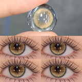 1 Pair New Korea Colored Contact Lenses Comfort Beauty Soft Brown Beauty Makeup Color Contact Lens Fast Shiping Yearly