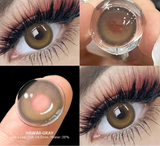 1pair Natural Contact Lenses with Diopters Colored Lenses 0 to -6.00 Degrees Graduation Blue Pupils Myopia Lenses Eyes