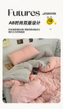 Solid Color Bedding Set Twin Full Queen Size Bed Flat Sheet Soft Kids Adults Duvet Cover Set Quilt Cover Pillowcases Bed Linen