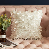 Solid Color 3D Leaf Body Pillow Soft Sofa Pillow for Home Living Room, Hotel, Car Back Satin Home Accessories for Bedrooms