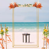 2.8m/110.23in Heavy-Duty Metal Wedding Backdrop Stand - DIY Balloon Arch Kit for Modern Rectangular Centerpiece - Event Decor