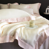 4Pcs Natural Bamboo Fiber Super Soft Silky Cool Feeling Skin-friendly Bedding Set Duvet Cover Bed Sheet/Fitted Sheet Pillowcases