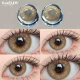 1 Pair Brown Colored Contact Lenses For Eyes Natural Gray Lenses Green Eyes Contact Makeup Beauty 14.20mm Yearly