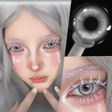 14.20 Blue Small Pupil Cosplay Colored Contact Lenses, 1 Pair Yearly Wear Eye Lenses for Halloween Themed Cosplay & Fancy Dress