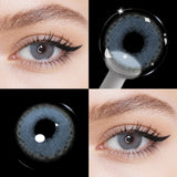 14.2mm Mirage Blue Small Pupil Colored Contact Lenses Half Yearly Natural Soft Lens For Women Daily Makeup Contacts