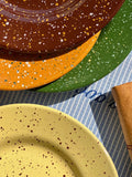 Nordic Ceramic Splashed Ink Plate Household Colored Breakfast Bread Disc High-end Restaurant Dessert Plates Niche Dot Tableware