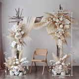 Pampas Grass Rose Table Centerpiece Ball,  Wedding Floral Arrangement，Road Lead, Event Stage, Floor Flower Ball, Window Display