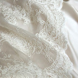 Romantic French Lace Ruffles Princess Wedding Bedding Set 1000TC Egyptian Cotton Duvet Cover Flat/Fitted Bed Sheet Pillowcases