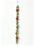 Hanging 180CM pine needles pine cypress red fruit poinsettia Christmas wreath rattan ring Christmas decorations