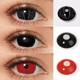 17mm Halloween Cosplay Lenses Crazy Contact Lenses Black Red Lenes Cat Eye Anime Cosplay Eye Color Lenses