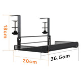 Undertable Storage Rack Plug-in Cable Office Supplies Storage Shelf Metal Adjustable Durable Under Desk Cable Organizer Rack