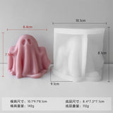 3D Silicone Ghost Candle Mold Gypsum Resin Drop Glue Chocolate Soap Ice Cube Mould Candle Making Halloween Ornament Party Decor