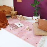 Tassel Carpet for Living Room Children Bedroom Round Plush Rug Large Area Home Decoration IG Cute Bedside Mat ковер Tapete