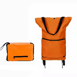 New Portable Shopping Trolley Bag Foldable with Wheel Supermarket Tug Bag Reusable Large Capacity Fruit Vegetables Organizer Bag