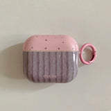 Korea lovely pink wave point cover stripe pattern tpu soft case for apple airpods pro 2 3 4 silicone earphone shell