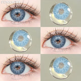 1pair Colorcon Contact Lenses Green Color Lens Natural Brown Eye Contacts Gray Pupils Beautiful Cosmetic Yearly Lenses