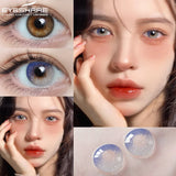 1 Pair Cosplay Contact Lenses for Eyes Colored Fashion Pink Contacts Lens Purple Cosmetic Pupil Yearly Contact Lenses