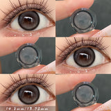 1 Pair(2pcs) Violet/Pure Black/Mint Green/Silver Gray Cosmetic Contact Lenses Russian Style Non-Prescription