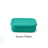 Silicone Bento Lunch Box Microwave Heating Lunch Box Fruit & Vegetable Storage Box Suitable for Students and Office Workers