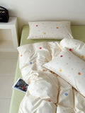 Cute Rabbit Cartoon Pure Cotton Bedding Set Dormi Waed Cotton eet Cover Quilt Cover Tee Four Piece Set Student Dorm...