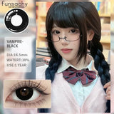1pair Halloween Contact Lenses for Eyes Anime Cosplay Colored Lenses Beauty Pupils Black Lenses Red Lens