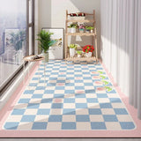 Checkerboard Plaid Balcony Carpet Home Decoration Rugs PVC Leather Mat Dirty Resistant Washable Non-slip Floor Mats Kitchen Rug