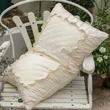 Adult U-Shaped Pillow with Embroidered Lace Neck Support for Side Sleeping Home Use Or Student Dormitory Non-Porous Design