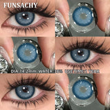 2pcs Black Series Color Contact Lenses Natural Gray Eye Lens Beautiful Pupils Yearly Fashion Brown Softlens Cosmetics