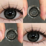 1 Pair Hot Selling Colored Contact Lenses with Prescription Myopia Black Natural Lenses Soft Korean Lenses Free Shipping