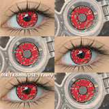 Halloween cosplay color contact lenses for eyes black/red/white Anime Accessories colorful fashion lenses