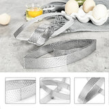 10PCS Fan-Shaped Pastry Rings Stainless Steel perforate non-stick Cake Mousse Tart Ring profession French Pastry Baking Tools