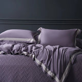 4/6Pcs Luxury 1000TC Egyptian Cotton Bedding Set Solid Color Soft Silky Duvet Cover Set Quilted Bedspread Bed Sheet Pillowcases