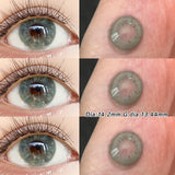 1 Pair Glossy Black Colored Contact Lenses 14.5mm Big Eyes Lenses For Daily Party Makeup Student of the Year Natural