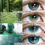 14.5mm Colored Contacts Half-Yearly 2pcs High Moisture Forest Green Soft Lenses Fashion