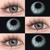 Color Contact Lenses 2Pcs Yearly Disposable Prescription 3 Tone Myopia Colored Contacts Beauty Eye Makeup Lens