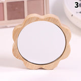 Makeup Mirror Standing Wooden Can Rotate 360 Degrees Generally Used In Dormitories And Homes Convenient To Use
