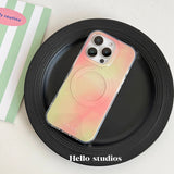 Korean Cute Guava Magnetic Grip Tok Griptok Phone Stand Holder Phone Case for iPhone 17 16 15 14 13 Pro Max For Magsafe Cover