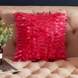 Solid Color 3D Leaf Body Pillow Soft Sofa Pillow for Home Living Room, Hotel, Car Back Satin Home Accessories for Bedrooms